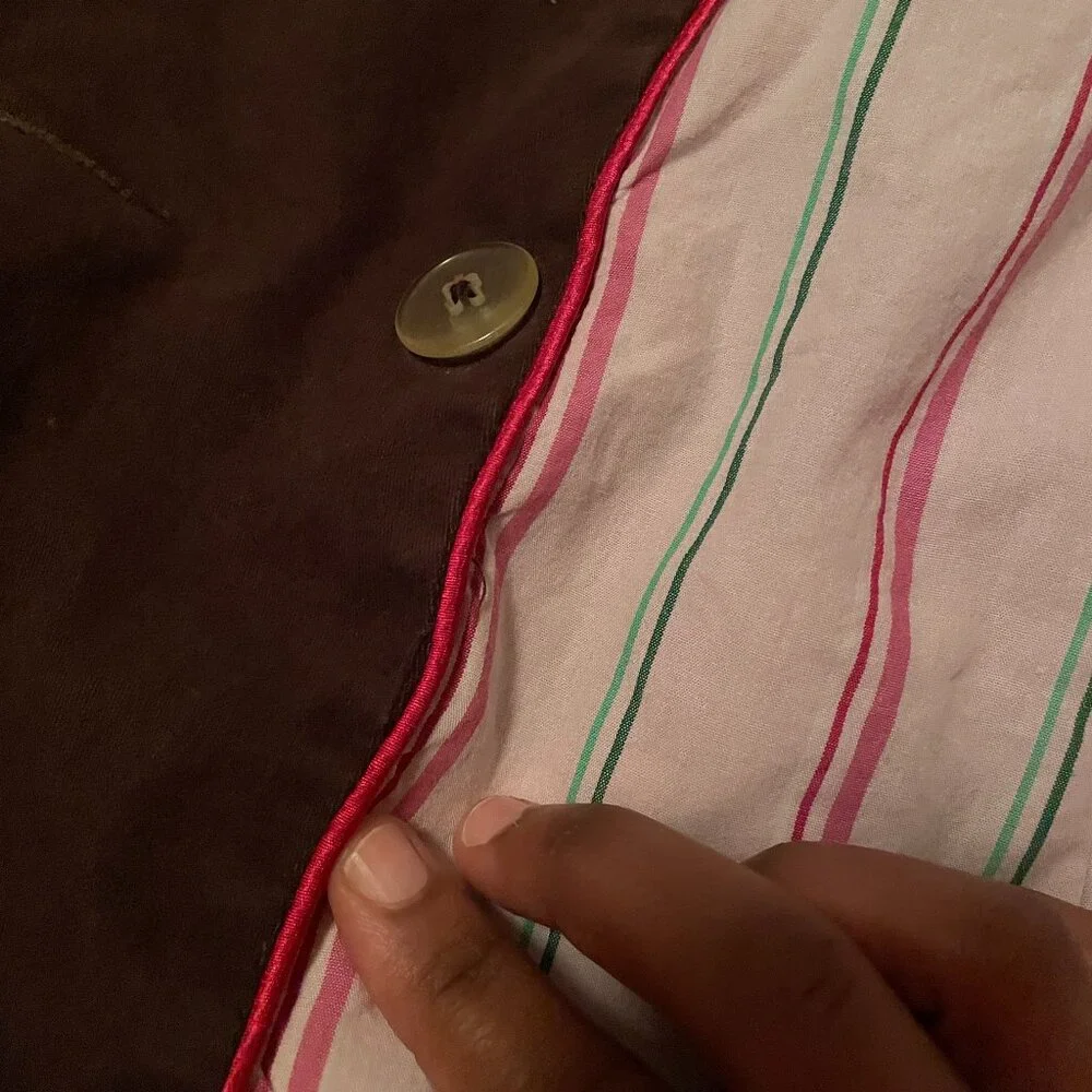 Rare VTG American Eagle Tailored Fit Chocolate Button Up Cotton Jacket / Shacket - Picture 10 of 16